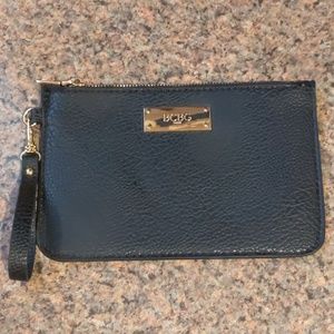 BCBG Black Pebbled Wallet Wristlet